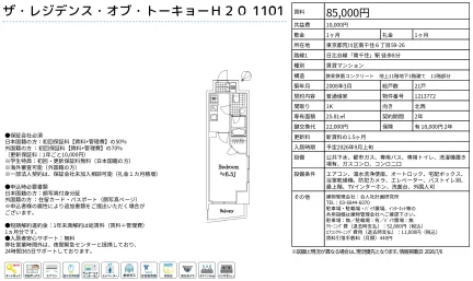 ザ・レジデンス・オブ・トーキョー 1101号 0