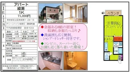 グリーンハイツ綾瀬Ⅱ 202号 0