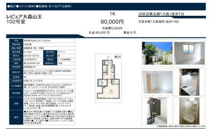 レピュア大森山王 102号 0