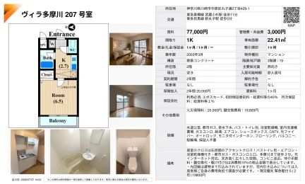 ヴィラ多摩川 207号室 207号 0