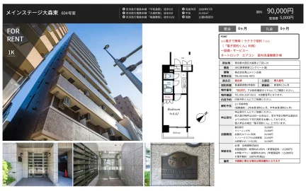 メインステージ大森東 604号 0