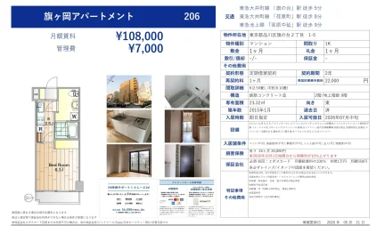 旗ヶ岡アパートメント 206 0