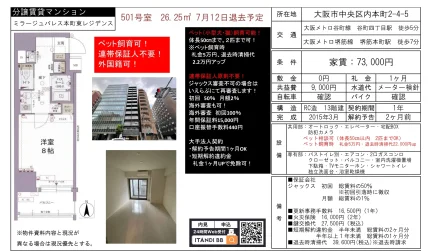ミラージュパレス本町東レジデンス 501号 0