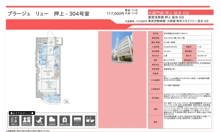 プラージュ リュー 304号 0