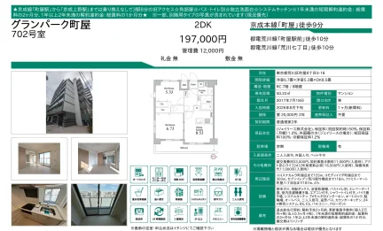 グランパーク町屋702号室 702号 0