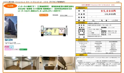 ジョワイユ新大阪 206 206号 0