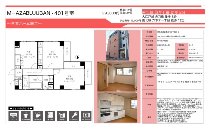 南北線 六本木一~三井ホーム施工 401号 0