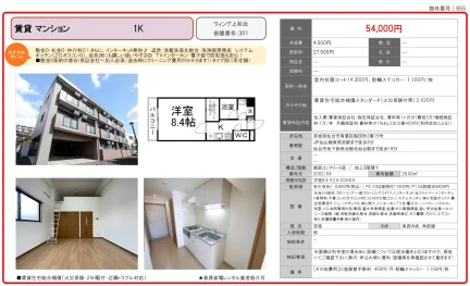 ウィング上杉北 301号 0