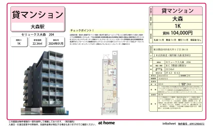 セリュークス大森 204 204号 0