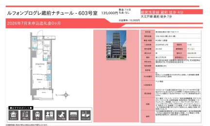 ルフォンプログレ蔵前ナチュール 603号 0