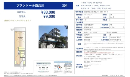 プランドール西品川 304 0