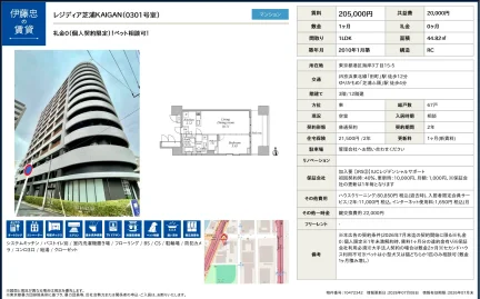 レジディア芝浦KAIGAN (0301号室) 0301号 0