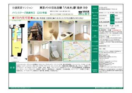 メインステージ西麻布Ⅱ 1201号 0