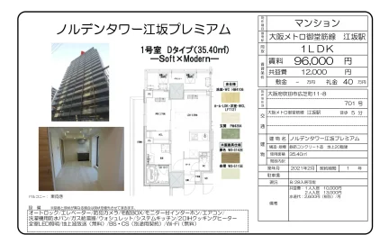 ノルデンタワー江坂プレミアム 701号 0