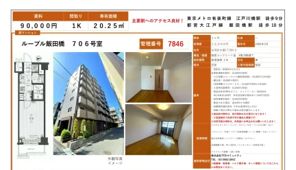 ルーブル飯田橋 706号 0