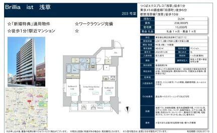 ブリリアイスト 203号 0