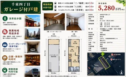 千束四丁目のガレージ付戸建 0