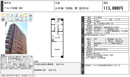 ベルク田端 603 603 0