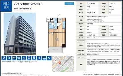 レジディア新横浜 0809号 0