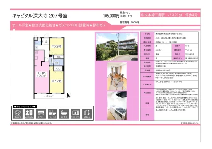 キャピタル深大寺 207号室 207号 0