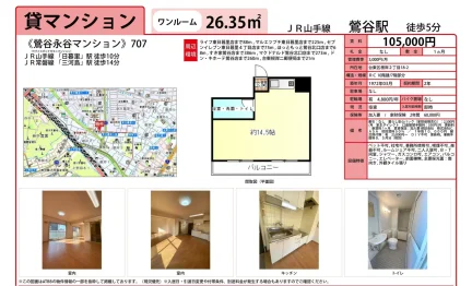 鶯谷永谷マンション 707号 0