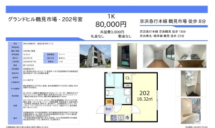 グランドヒル鶴見市場 202号室 202号 0