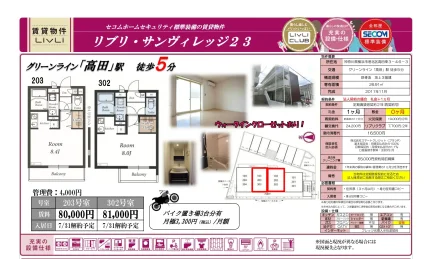 リブリ サンヴィレッジ23 302号室 0