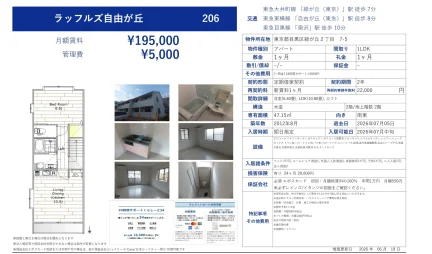 ラッフルズ自由が丘 206 0