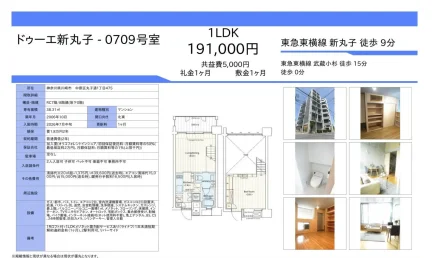 ドゥーエ新丸子 0709号 0