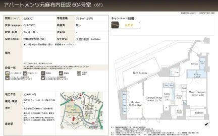 アパートメンツ元麻布内田坂 604号 0