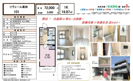 リヴェール高砂 101号 0