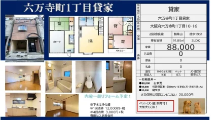 六万寺町1丁目貸家 0