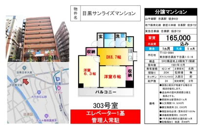 目黒サンライズマンション 303号 0