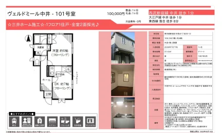 ヴェルドミール中井 101号 0