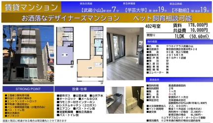 クウカイテラス武蔵小山 402号 0