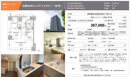目黒MARCレジデンスタワー 1410 0