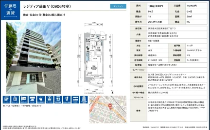 レジディア蒲田V 0906号 0