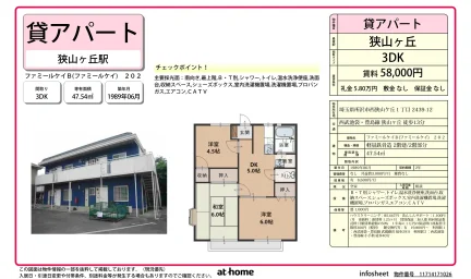 Charming 3DK Condo in Nishisayamagaoka 0