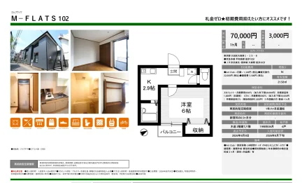 エムフラッツ 102号 0