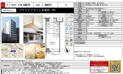 プラウドフラット早稲田 103 103号 0