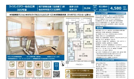 ライオンズタワー仙台広瀬 305号室 0