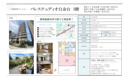パレステュディオ白金台 3階 0