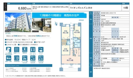 ライオンズヒルズ上池台 10階 0