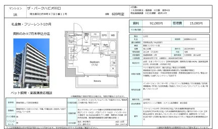 ザ・パークハビオ川口 609号 0