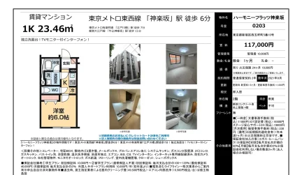 ハーモニーフラッツ神楽坂 0203号 0