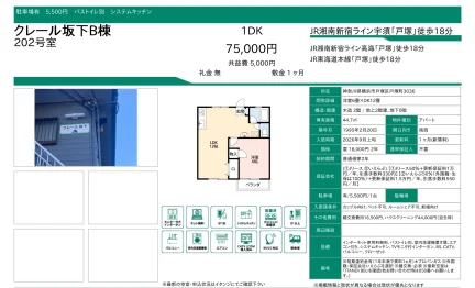 クレール坂下B棟 202号 0