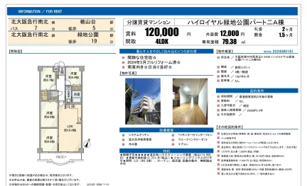 ハイロイヤル緑地公園パート二A棟 408号 0