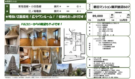 朝日マンション藤沢鵠沼607 607号 0