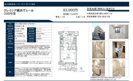 クレイシア横浜ヴェール 208号 0