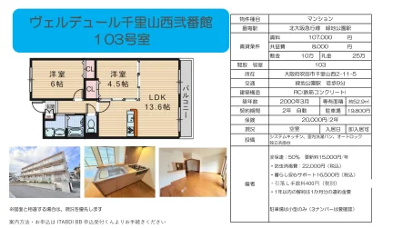 ヴェルデュール千里山西弐番館 103号 0